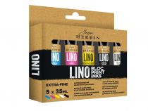 SET 5 ENCRES DE LINOGRAVURE EXTRA-FINES 35ml HERBIN - Assortis - New