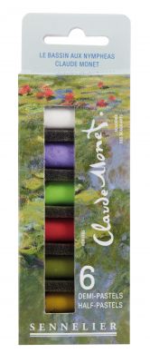 SET 6 DEMI PASTELS A L\'ECU SENNELIER LE BASSIN AUX NYMPHEAS CLAUDE MONNET