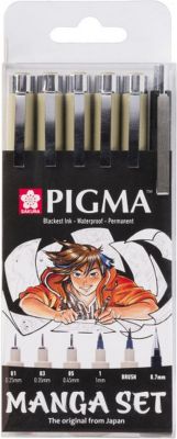 SET 6 PIGMA MICRON MANGA