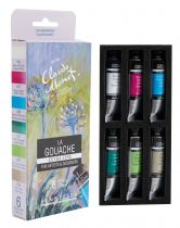 SET 6 TUBES GOUACHE EXTRA-FINE 10ML LES AGAPANTHES CLAUDE MONET