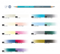 Set 9 CRAYONS BICOLOR AQUARELLABLE + 1 PINCEAU COLLECTION ALPINE FROST CARAN D\'ACHE