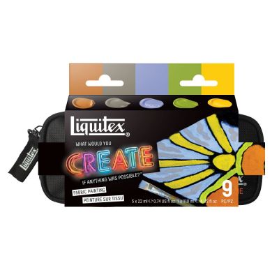 SET ACRYLIQUE BASCIS LIQUITEX PEINTURE SUR TISSU