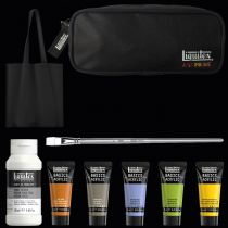 SET ACRYLIQUE BASCIS LIQUITEX PEINTURE SUR TISSU