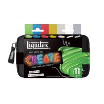 SET ACRYLIQUE BASCIS LIQUITEX PEINTURE TECHNIQUES MIXTES