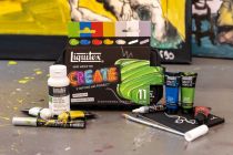 SET ACRYLIQUE BASCIS LIQUITEX PEINTURE TECHNIQUES MIXTES