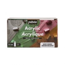 SET ACRYLIQUES BRILLANTEES MULTI SURFACES 24 X 59ml + Accessoires