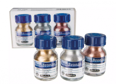 SET AQUABRONZE Or P�le, Argent & Cuivre 3 x 20ml