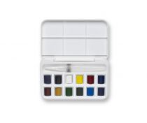 SET AQUARELLE 12 1/2 GODETS + PINCEAU A RESERVE D\'EAU COTMAN