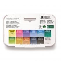 SET AQUARELLE 12 1/2 GODETS + PINCEAU A RESERVE D\'EAU COTMAN