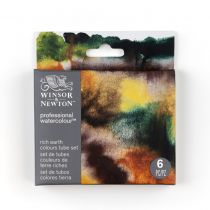 SET AQUARELLE WINSOR & NEWTON 6x5ml COULEURS DE TERRE RICHE