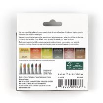 SET AQUARELLE WINSOR & NEWTON 6x5ml COULEURS DE TERRE RICHE