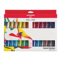 SET DE 24 TUBES 20ML ACRYLIQUE AMSTERDAM STANDARD SERIES