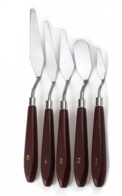 SET DE 5 COUTEAUX A PEINDRE