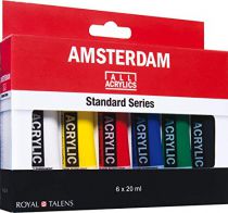 SET DE 6 TUBES 20ML ACRYLIQUE AMSTERDAM STANDARD SERIES