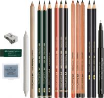SET DECOUVERTE ART & GRAPHIC FABER CASTELL- 17 Pièces