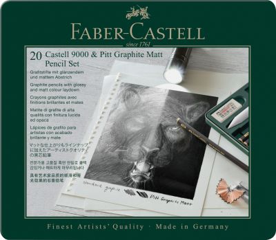SET PITT GRAPHIE MATT & CASTELL 9000 - 20 Pi�ces