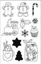 SET TAMPONS CLEAR DESSIN NOEL A CROQUER