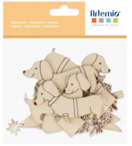 SILHOUETTE BOIS 13PIECE WOOFY CHRISTMAS