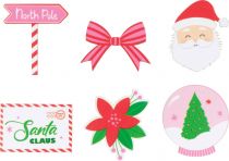 SILHOUETTES BOIS COLOREES SANTA BABY
