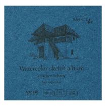 SM-LT Mini bloc dessin carr&eacute;-Aquarelle-grain fin-9x9cm-24 fles-280gsm
