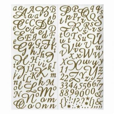 STICKER ALPHABET GLITTER OR