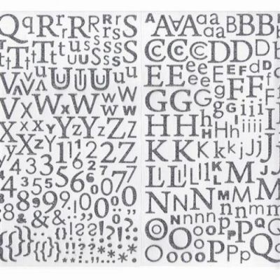STICKERS ALPHABET PAILLETTE ARGENT