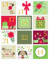 STICKERS CARRES WOOFY CHRISTMAS