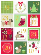 STICKERS CARRES WOOFY CHRISTMAS