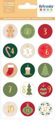 STICKERS RONDS NOEL FOIL