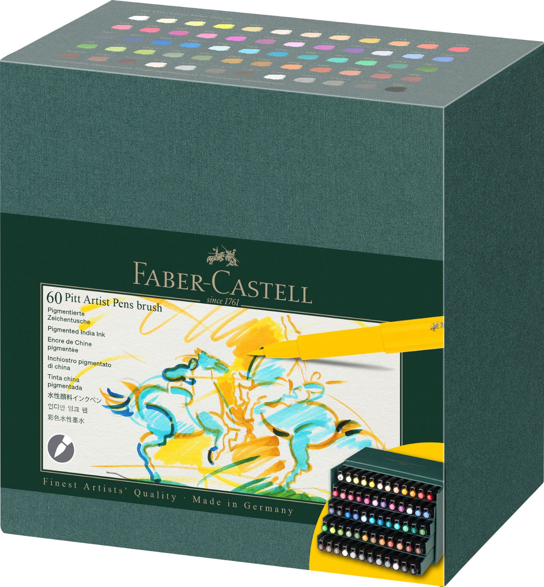 Stock Bureau - FABER-CASTELL Feutre Pitt Artist Pen Brush vert doré