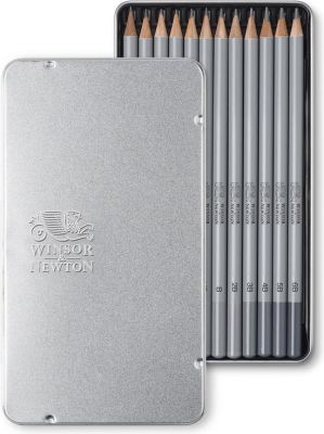 STUDIO COLLECTION - BO�TE M�TAL 12 CRAYONS GRAPHITE
