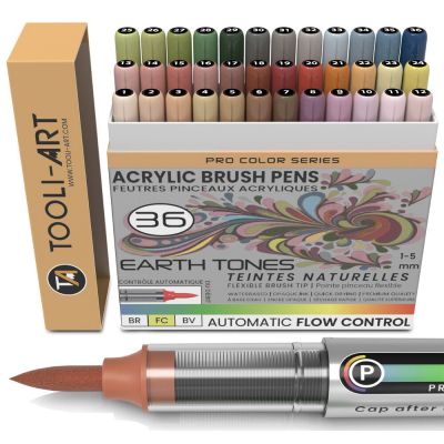 TOOLI MARQUER ACRYL 36 COULEURS POINTE BRUSH