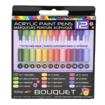 TOOLI Marqueur Acryl Set Bouquet 12 couleurs EF 0.7mm 