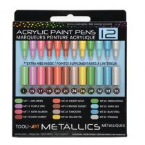 TOOLI Marqueur Acryl Set Metallics 12 couleurs EF 0.7mm 