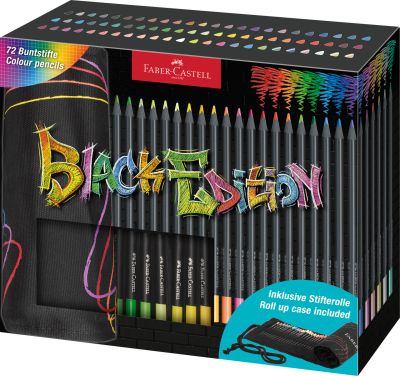 TROUSSE 72 CRAYONS DE COULEURS BLACK EDITION FABER CASTELL