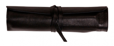 TROUSSE CUIR VERITABLE NOIR FLYING SPIRIT EN ROULEAU 26.7 x 20.5 cm