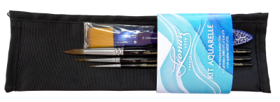 Trousse pour l\'Aquarelle 3 Pinceaux + 1 Spalter