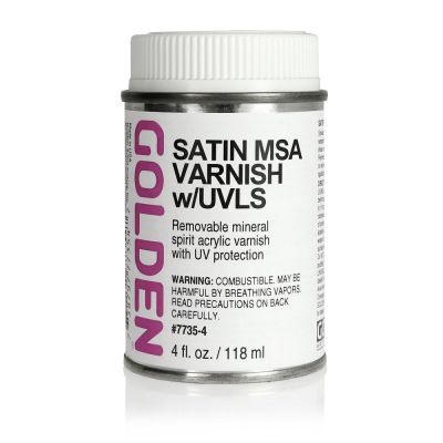 VERNIS SOLVANT MINERAL FILTRE UV SATIN GOLDEN 118ML