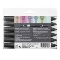 W&N BRUSHMARKER SET 6PC TONS PASTELS