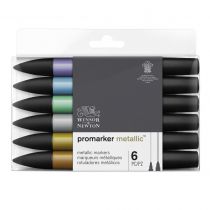 W&N PROMARKER METALLIC SET 6PC 