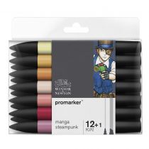 W&N PROMARKER SET 12+1PC MANGA STEAMPUNK