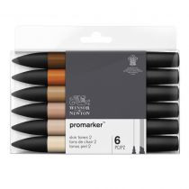 W&N PROMARKER SET 6PC TONS DE CHAIR SET 2