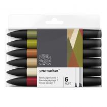 W&N PROMARKER SET 6PC TONS DE PAYSAGE 1