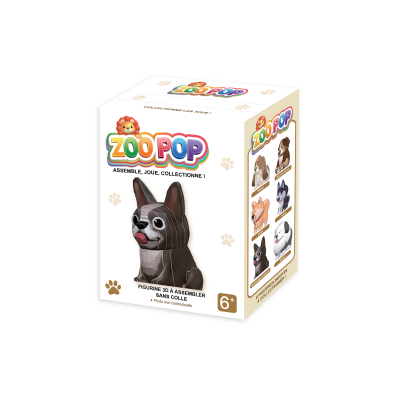 ZOO POP FIGURINE 3D CHIENS - BOULEDOGUE FRAN�AIS